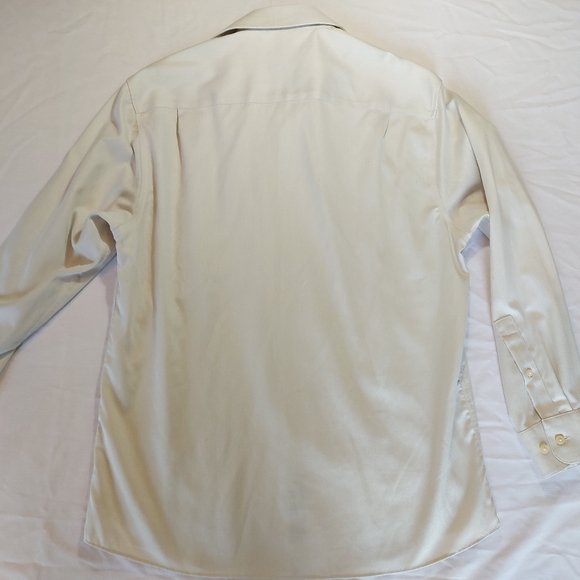 Claiborne Mens Shirt 80's 2 Ply, Off White, 15.5 32/33 - Picture 9 of 10